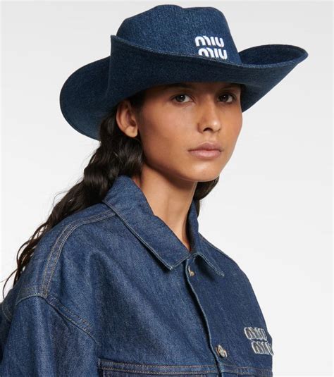 black miu miu cowboy hat|Buy Miu Miu Hats: New Releases & Iconic Styles .